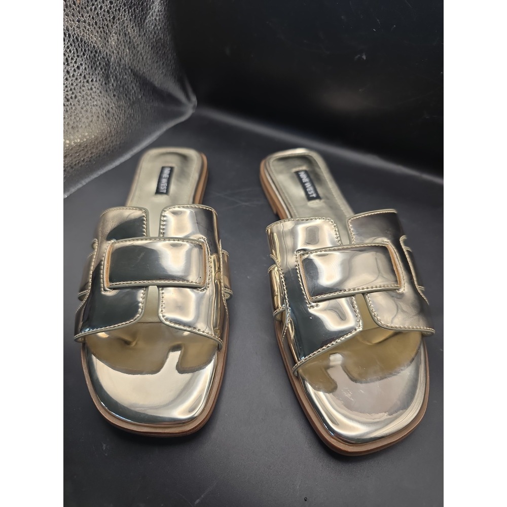 Nine West Germani Flat Slide Open Toe Sandals Size 9M